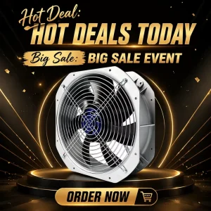 Energy Saving EC Axial Fan 200mm 115W IP55 Plastic Impeller AC Duct Fan Industrial Panel Equipment Cooling OEM 2-Year