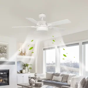Energy Saving Hanging Mounted AC Motor Ceiling Fan Living Room 5 Plywood Blades Ceiling Fan with Light