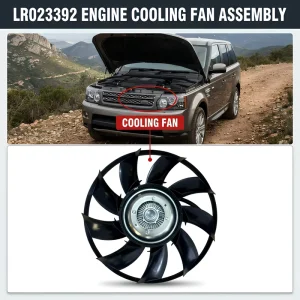 Engine Radiator Cooling Fan Assembly LR023392 Fit for Land Rover Range Rover Sport L320 3.0 TDV6 4.4 TDV8 5.0 V8