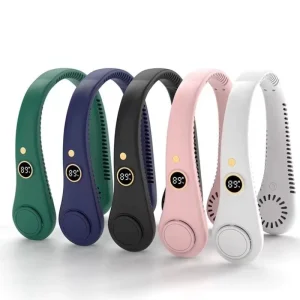 Ergonomic USB Neck Wearable Fan ABS Shell Breathable Cooling Experience Hands Free Portable Outdoor Summer Air Fan