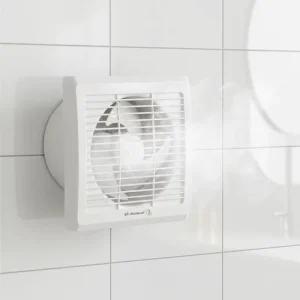 Europe Style Electric Slim ABS Plastic White 220V Exhaust Fan Wall Window Mounted Bathroom Kitchen OEM/ODM Customizable Rain