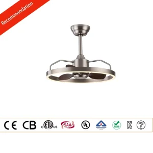 European Style Modern Design DC Motor LED Ceiling Fan Light Remote Control 6 Speed Low Noise 50cm for Home Restaurant Bedroom