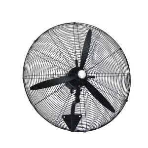 Eurotech High Power Industrial Big Wall Mounted Fan High air Volume Commercial Copper Motor Hanging Fan 26 inch Wall Fan