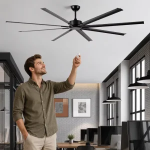 Exclusive Supply Large size Iron blade Ceiling Fan Minimalist Design No Light Suitable Industrial Commercial Office