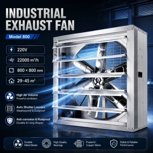 Exhaust Fan Industrial Window Air Ventilation Industrial Extractor Box Exhaust Poultry Farming Fan