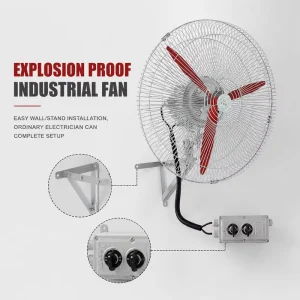 Explosion proof Axial flow Oscillating Circulating Floor standing and Wall mounted Fan Industrial AC Low noise OEM Fan