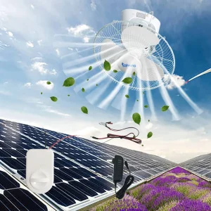 Export African 16 Inch AC DC Solar Orbit Wall Fan Computer Controlled 12V DC Supply Battery Operated Ceiling orbit Fan
