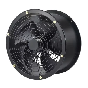 External Rotor Long Tube Metal Duct Wall Mounted Axial Exhaust Fan 300mm Ball Bearing 220V 380V Electric Cast Iron Farm