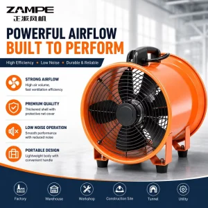 Extractor Portable Blower Axial Fan High Volume Explosion Proof Pneumatic Blower Electric OEM ODM Customizable for Hotels 750W