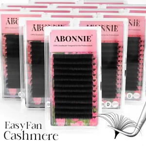 Eyelash Extension Easy Fan Cashmere Easy Fan Lash Extension Trays Matte Black Easy Blooming Lash Extensions