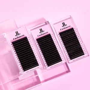 Eyelash Extension Individual C Curl Mink 0.07mm Matte Black Packaging Box Brand Logo Hand Made Vegan Cruelty Free