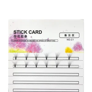 Eyelash Extension Storage Card Makeup Premade Fans Volume Lash Storage 2mm Sticky Strip False Eyelashes Paper Card