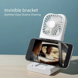 F13 Mini Handheld Fan Stand Rechargeable USB Neck Portable Wearable Fan Mah Battery Capacity Display Outdoor Hotel Use Gift