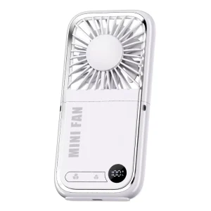F30Ultra 3000mAh Mini Rechargeable USB Ice Cooling Foldable Fan Built in Power Bank Charging Cable for Car Hotel Outdoor Use
