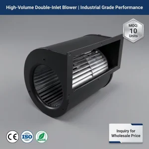 F3P146 EC092 035 220V 50 60HZ OEM ODM Custom EC Double Inlet Centrifugal Fan PA66 Blades 1300RPM Large Airflow