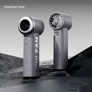 F4 Portable Small Turbo USB Charging Fan Rechargeable High Speed Mini Fan with Digital Display 100 Gears Portable Mini Fan