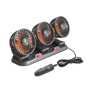 F4310 Portable Triple Head Electric Car Fan 12V 24V 5V USB Cooling System for Summer for Cars Trucks Vans