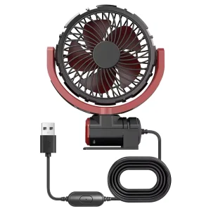 F7101 Fans Cooling Mini Portable Car Fan USB Air Cooler Electric Fan for Vehicles Car Automotive Accessories