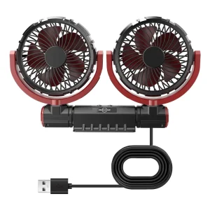 F7201 Double Heads Car Fan Cooler 6 Inches 360 Rotation Brushless Motors Other Fans Car Fans for Cars