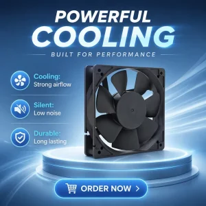 FD12025 120x120x25mm DC Brushless Axial Cooling Fan 12V 4500RPM High Speed 4Pin Silent Copper PC Computer Case CPU