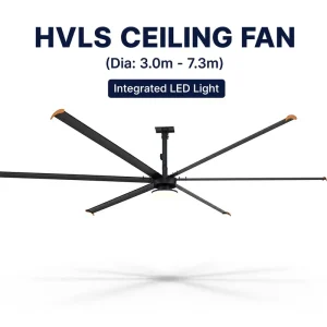 FJDIAMOND 24ft Ultra Quiet HVLS Fan IE5 PMSM Direct Drive 7.3m Big Ceiling Fan for Airport Hangar Station Transit Hub