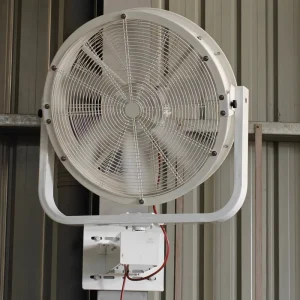 FJDIAMOND 32in Wall Oscillating Mist Fan High Temperature Resistance Motor 220V IP55 Protection Large Airflow Ventilation