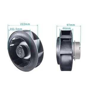 FLW220 24V DC Centrifugal Blower Backward Curved External Rotor Fan 3150RPM for Energy Storage Cabinet