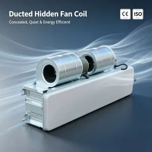 FP 136 Concealed Fan Coil Unit Chilled Water 12000 36000BTU for Home Office Heating and Cooling CE