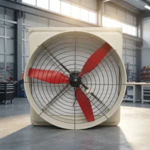 FRP Exhaust Fan with 3 Red Nylon Blades Ventilation Fan