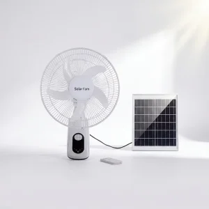 FS 789 16 Inch Solar Remote Control 6 Speed Oscillating Wall Fan AC DC Dual Use Rechargeable Ternary Lithium Battery Ultra Quiet