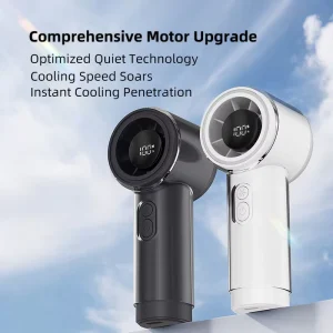 FS2663 Lightweight Plastic Outdoor Cooling Fan Portable Rechargeable Handheld Mini Fan Digital Display for Office Desk Use