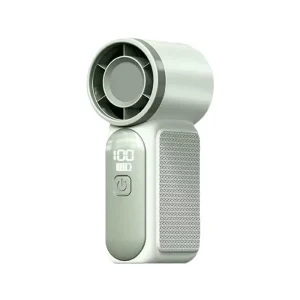 Factory 100% Portable Wearable Turbo Mini Fan 300mAh Digital Display Adjustable Bladeless Design High Speed