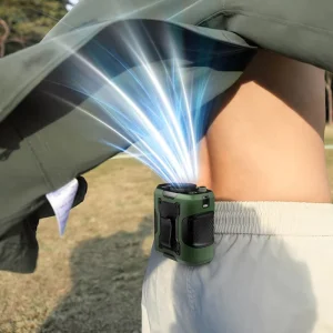 Factory 100 Speed Portable Outdoor Fan Desktop Waist Hanging Handheld Wearable Power Bank for Handheld Charging