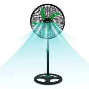 Factory 18 Inch 5 Blade 3 Speed Knob Control Height Adjustable Oscillating High Velocity Plastic Pedestal Stand Fan