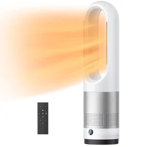 Factory 2 in 1 Bladeless Fan Smart Fan Cool and Heat Bladeless Fan Standing Tower With Remote Control