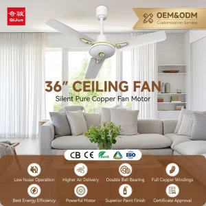 Factory 36 Inch Ceiling Fan Copper Aluminum Motor Optional Decorative Flower Accent for Ghana Africa Market