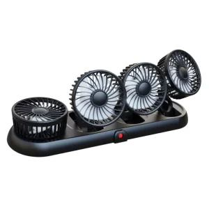 Factory 4 Head Foldable Portable Vehicle Fan 360 Degree Rotating 3 Speeds 5V 12V 24v Car Fans