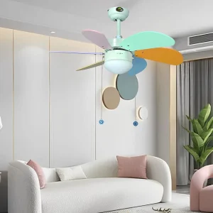Factory AC Motor Fan Ceiling Home Children Ceiling Fans Decorative LED Dimmable Ceiling Fan With Lights