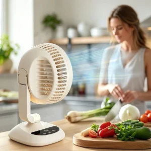Factory Anfuyou new table swing brushless motor touch light digital display timer wall mount hanging desktop air circulation fan