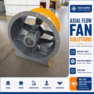 Factory Axial Flow Fan Professional CFD Optimized Design for High Speed Rail Tunnels and Heavy Duty Mining Use