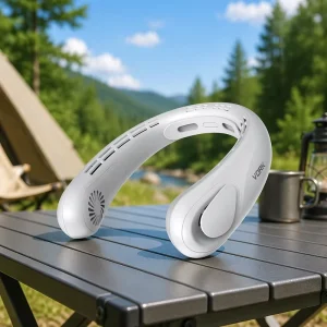 Factory Bladeless Neck Fan 5 Speed 4000mAh Type C Rechargeable Portable Wearable Fan for Bulk Purchase