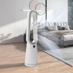 Factory Brushless DC Motor Tower and Pedestal Fan Air Circulation Bladeless Standing Fan