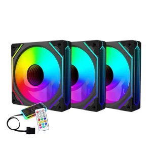 Factory Custom Computer Cooler Fan 12v ARGB 120mm Fan Cooler CPU PC Plastic RGB Cooling Fans for PC Case