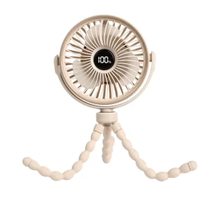 Factory Custom Mini Portable Stroller Fan USB Rechargeable Flexible Tripod Clip on Fan for Travel Car Seat Bedroom