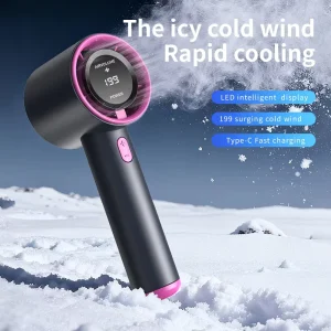 Factory Custom Summer Mini Fan 199 High-speed Handheld Fan USB C Rechargeable Small Portable Personal Turbo Fan