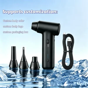 Factory Custom made 110 000 R m Powerful Handheld Fan Portable Blower High capacity Rechargeable Battery Fan