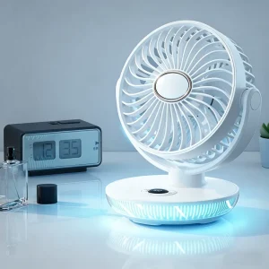Factory Desktop Stand Hanging Small Portable Rechargeable Fan Timer Multiangle Adjustable Cooling Fan