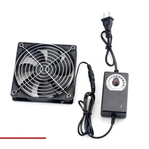 Factory Direct 12CM Brushless Cooling Fan Computer Cabinet Pet Cooling Ventilation Power Supply Speed Adjustable Ultra Quiet