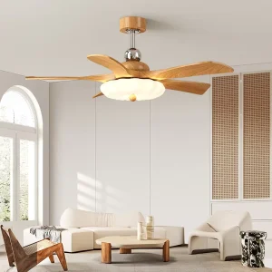 Factory Direct 42 47 Inch Decorate Wooden Modern 3 5 Blades Dc Led Ceiling Fan Wiht Light and Remote
