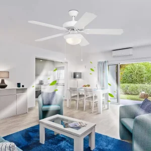 Factory Direct 52 Inch Chandelier Home Ceiling Fan with Light Indoor Air Cooling MDF Blades for Household Use